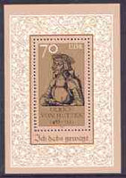 Germany - East 1988 500th Birth Anniversary of Ulrich von Hutten (humanist) perf m/sheet unmounted mint, SG MS E2851