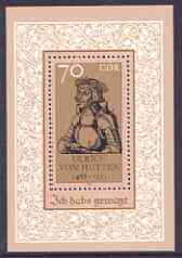 Germany - East 1988 500th Birth Anniversary of Ulrich von Hutten (humanist) perf m/sheet unmounted mint, SG MS E2851