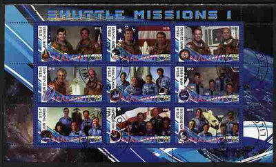 Malawi 2010 Space Shuttle Missions #01 perf sheetlet containing 9 values fine cto used