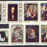 Poland 1972 Stamp Day - Polish Paintings perf set of 8 unmounted mint, SG 2172-79