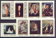 Poland 1972 Stamp Day - Polish Paintings perf set of 8 unmounted mint, SG 2172-79