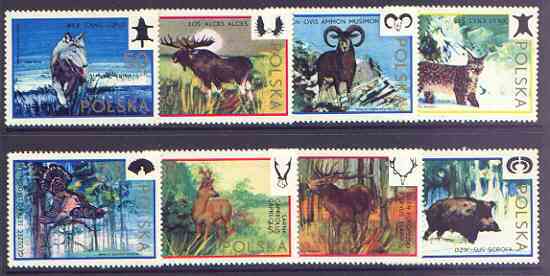 Poland 1973 International Hunting Council Congress perf set of 8 unmounted mint, SG 2232-39