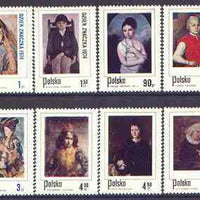 Poland 1974 Stamp Day - Paintings of Children in Polish Costumes perf set of 8 unmounted mint, SG 2325-32
