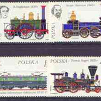 Poland 1976 History of Railways perf set of 8 unmounted mint, SG 2412-21