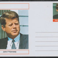 Palatine (Fantasy) Personalities - John F Kennedy (35th USA President) postal stationery card unused and fine