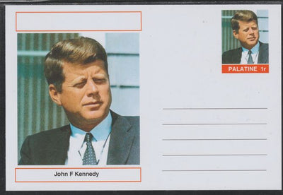 Palatine (Fantasy) Personalities - John F Kennedy (35th USA President) postal stationery card unused and fine