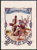 Lesotho 1985 Easter The Stations of the Cross #03 - Jesus falls the first time - imperf cromalin (plastic-coated proof) as issued but without blue background, with Artist's name and denominated 30s (crossed out and marked 20) over……Details Below