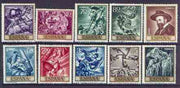 Spain 1966 Stamp Day & J M Sert Commemoration set of 10 unmounted mint, SG 1770-79