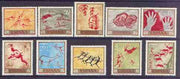 Spain 1967 Stamp Day - Cave Paintings set of 10 unmounted mint, SG 1837-46
