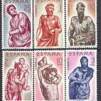 Spain 1962 400th Death Anniversary of Alonso Berruguete (sculptor) perf set of 6 unmounted mint, SG 1499-1504
