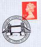 Postmark - Great Britain 2002 souvenir cover for the Bridges of London with Tower Bridge illustrated cancel