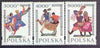 Poland 1994 Traditional Dances set of 3 unmounted mint, SG 3517-19