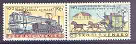 Czechoslovakia 1968 Railway Anniversaries perf set of 2 unmounted mint, SG 1757-58