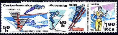 Czechoslovakia 1970 World Skiing Championships perf set of 4 unmounted mint, SG 1867-70