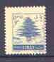 Lebanon 1957 Cedar Tree 0p50 blue additionally printed on gummed side, SG 559var