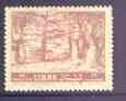 Lebanon 1961 Cedar Tree 1p bistre-brown additionally printed on gummed side, SG 705var