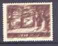 Lebanon 1961 Cedar Tree 1p bistre-brown with entire design doubly printed unmounted mint, SG 705var