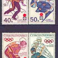 Czechoslovakia 1972 Sapporo Winter Olympics perf set of 4 unmounted mint, SG 2016-19
