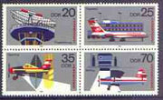 Germany - East 1980 Aerosozphilex 1980 Airmail Exhibition se-tenant block of 4 unmounted mint, SG E2236a