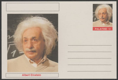 Palatine (Fantasy) Personalities - Albert Einstein postal stationery card unused and fine