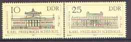 Germany - East 1981 Birth Bicentenary of Karl Friedrich Schinkel (architect) perf set of 2 unmounted mint, SG E2332-33