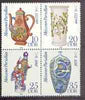 Germany - East 1982 300th Birth Anniversary of Böttger (founder of Meissen China Works) set of 4 in se-tenant block unmounted mint, SG E2377a