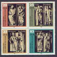 Germany - East 1983 Founders of Naumberg Cathedral set of 4 in se-tenant block unmounted mint, SG E2525a