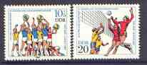 Germany - East 1983 Gymnastics Young Peoples' Sports Day perf set of 2 unmounted mint, SG E2532-33