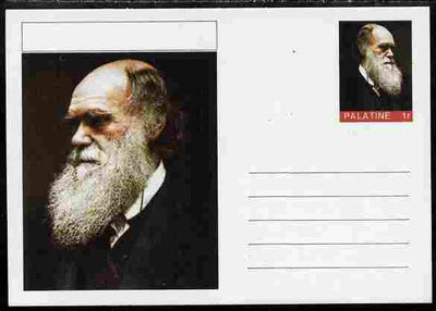 Palatine (Fantasy) Personalities - Charles Darwin postal stationery card unused and fine