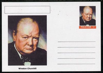 Palatine (Fantasy) Personalities - Winston Churchill postal stationery card unused and fine