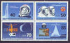 Germany - East 1986 25th Anniversary of Manned Space Flight set of 4 in se-tenant block unmounted mint, SG E2715a
