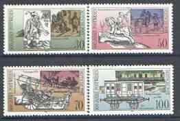 Germany - East 1990 500th Anniversary of Regular Postal Services (2nd issue) perf set of 4 unmounted mint, SG E3050-53