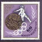 Mongolia 1972 Running (Lasse Viren) Diamond shaped 60m (from Munich Olympic Games set) fine used, SG 727