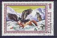 Mongolia 1975 Golden Eagle attacking Fox 10m (from Hunting set) fine used, SG 926