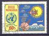 Mongolia 1973 Centenary of World Meteorological Organisation 60m fine used, SG 748