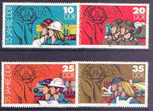 Germany - East 1984 35th Anniversary of German Democratic Republic (3rd issue) perf set of 4 unmounted mint, SG E22609-12