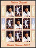 Angola 2001 Baseball Rookie Season - Ichiro Suzuki imperf sheetlet containing 9 values unmounted mint. Note this item is privately produced and is offered purely on its thematic appeal
