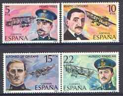Spain 1980 Aviation Pioneers perf set of 4 unmounted mint, SG 2631-34