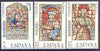 Spain 1985 Stained Glass Windows perf set of 3 unmounted mint, SG 2844-46