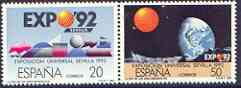 Spain 1987 Expo '92 World's Fair (2nd issue) perf set of 2 unmounted mint, SG 2941-42