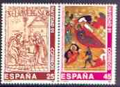 Spain 1991 Christmas perf set of 2 unmounted mint, SG 3131-32