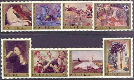 Poland 1969 Polish Paintings perf set of 8 unmounted mint, SG 1921-28