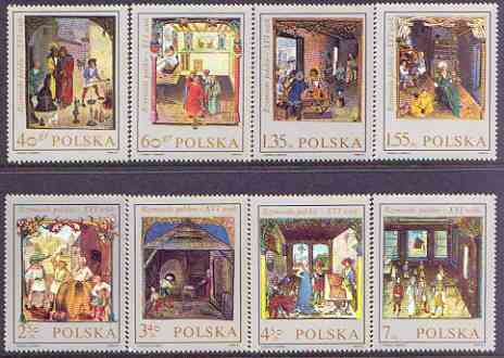 Poland 1969 Miniatures from Behem's Code perf set of 8 unmounted mint, SG 1943-50