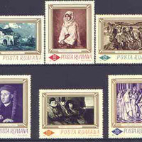 Rumania 1966 Paintings in National Gallery perf set of 6 unmounted mint, SG 3391-96