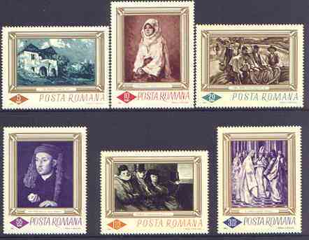 Rumania 1966 Paintings in National Gallery perf set of 6 unmounted mint, SG 3391-96