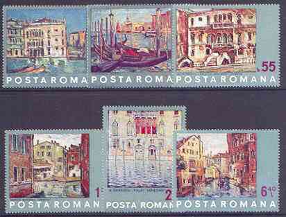 Rumania 1972 UNESCO Save Venice (Painting by Petrascu) perf set of 6 unmounted mint, SG 3951-56