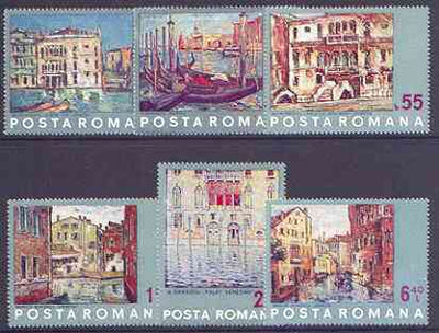 Rumania 1972 UNESCO Save Venice (Painting by Petrascu) perf set of 6 unmounted mint, SG 3951-56