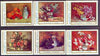 Rumania 1976 Floral Paintings set of 6 unmounted mint, Mi 3382-87, SG 4249-54