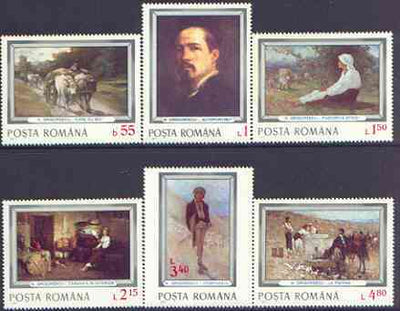Rumania 1977 Paintings by Nicolae Grigorescu perf set of 6 unmounted mint, SG 4271-76