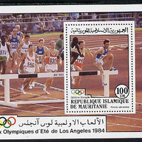 Mauritania 1984 Olympic Games 100um m/sheet (Steeplechase) unmounted mint